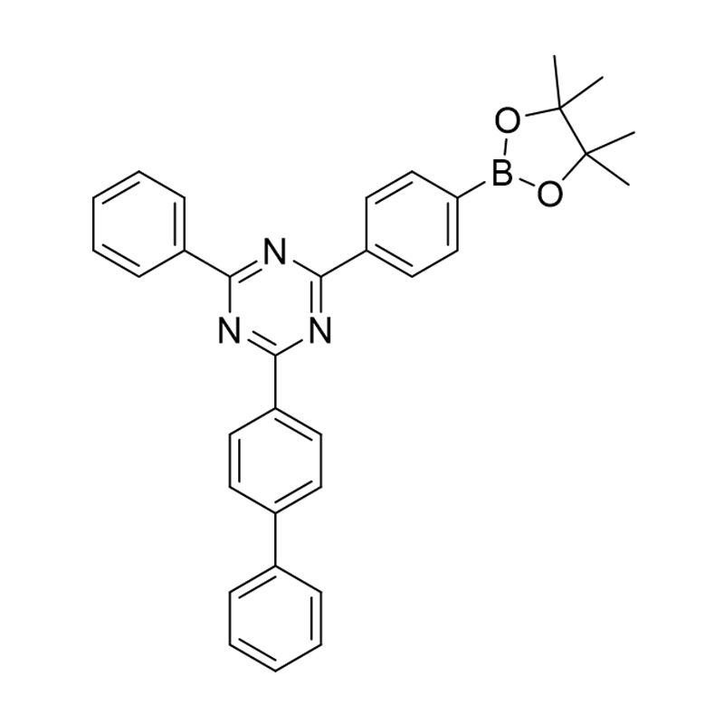2-([1,1'-biphenyl]-4-yl)-4-phenyl-6-(4-(4,4,5,5-tetramethyl-1,3,2-dioxaborolan-2-yl)phenyl )-1,3,5-triazin